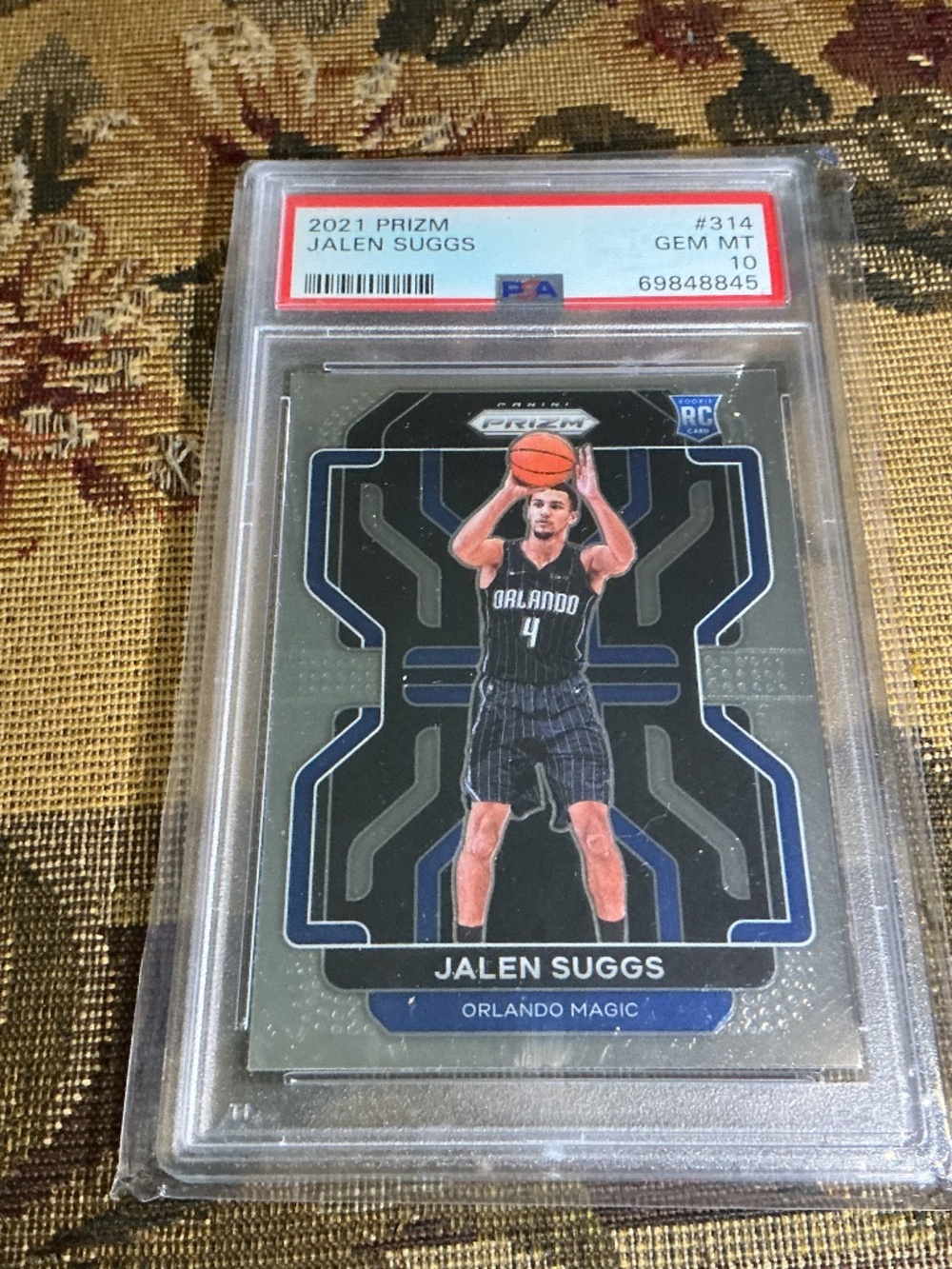 #314 Jalen Suggs 2021 NBA Panini Prizm graded rookie card PSA 10